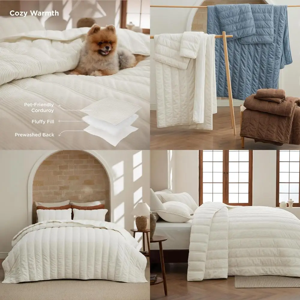 

Роскошное бархатное одеяло размера «queen-size» — легкий бархатный комплект цвета слоновой кости luy, большое вельветовое покрывало, зимнее постельное белье