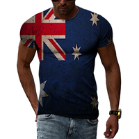 Australian Landscape Kangaroo Graphic Shirts Men And Women Street Hip Hop New In Creative 3D Printed Short Sleeve O-Neck T-shirt