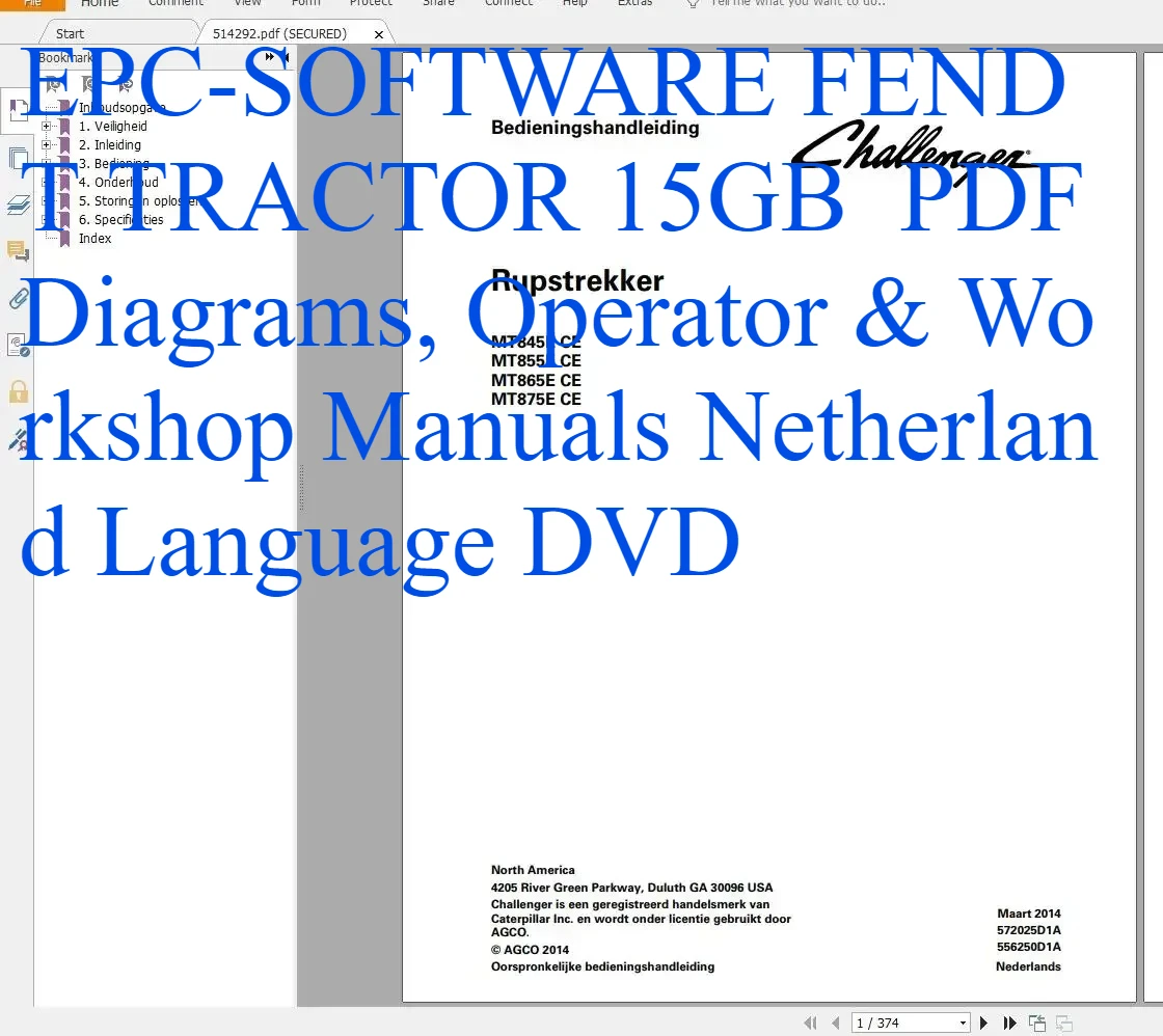 

EPC-OFTWARE FENDT ТРАКТОР 15 ГБ PDF-диаграммы, руководства оператора и мастерской DVD на языках в Нидерландском языке