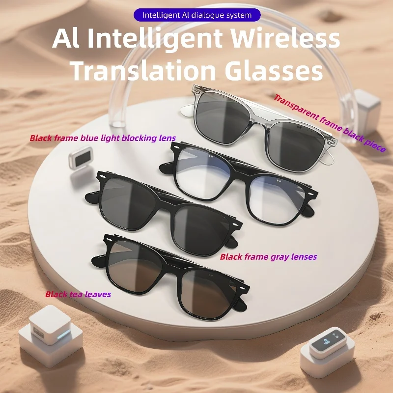 

GT-35 AI Smart Translate Sunglasses Bluetooth Call Noise Canceling Music Play BT Translate Smart Glasses for Studying Travaling