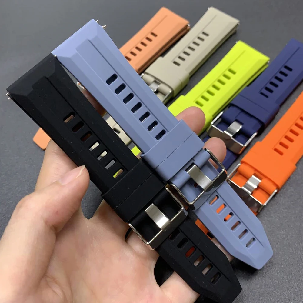 22mm Silicone Bracelet For Garmin Forerunner 255 Music 570 47mm 265/Venu 2 3 4 45mm Replace Band For HUAWEI WATCH GT6 46mm Strap