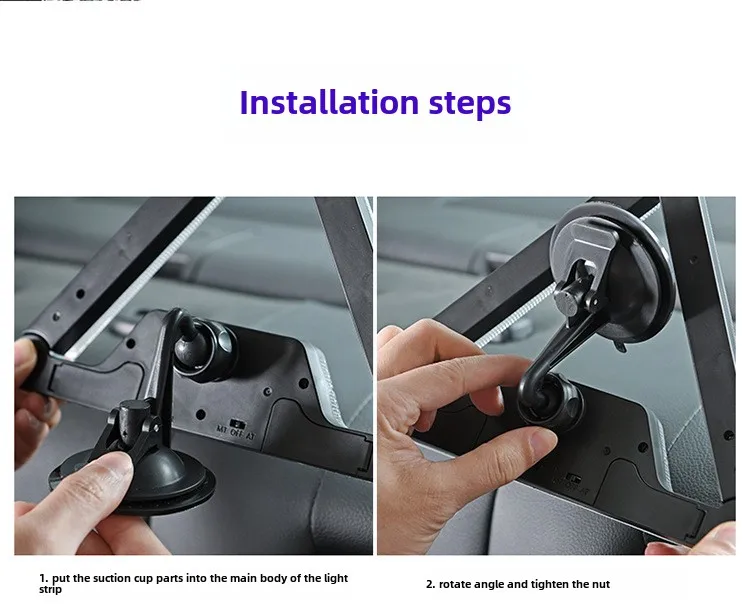 Solar Auto Visier Strobe Blinkende Lampe Innen Windschutzscheibe LED Dekoration Lampe Dreieck Rahmen Notfall Parkplatz Signal Strobe Lampe – Detail 16