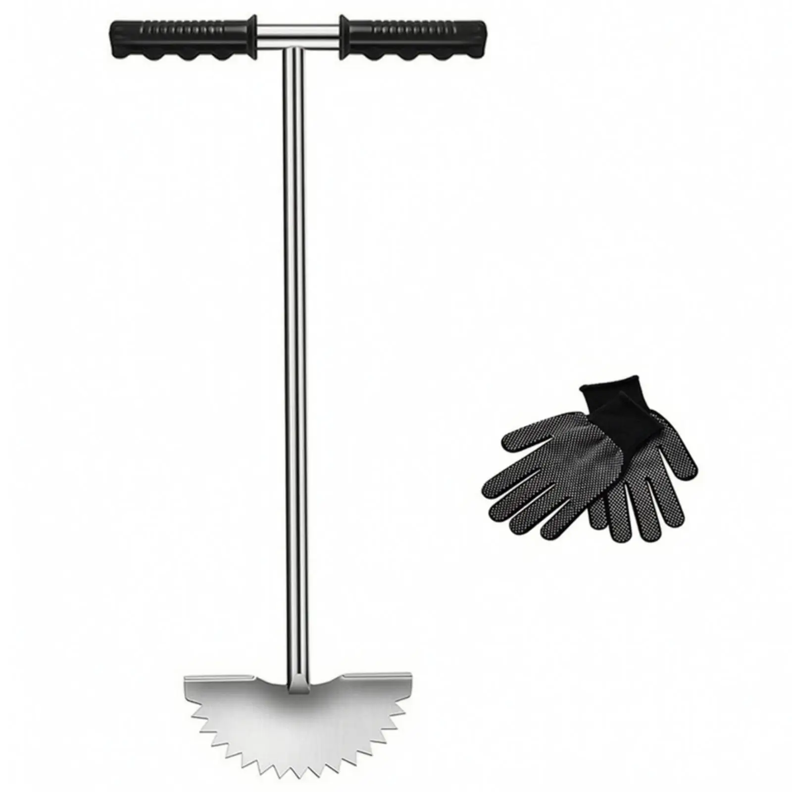 Half-Moon Lawn Edger Wide Footrest Manual Lawn Edger with Footplate Rust-Resistant for Landscapers, Driveway Edge Cleanup,