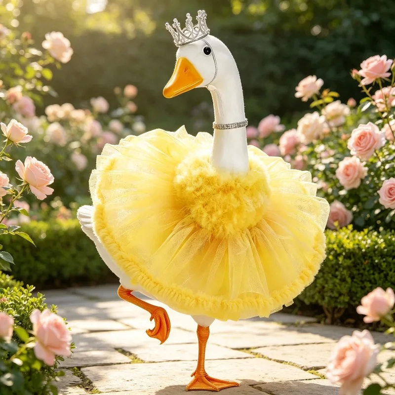 Desktop Goose Skirt Suit Princess Ballet Outdoor Suit Is Suitable for Desktop Display and Gifts (excluding Geese)