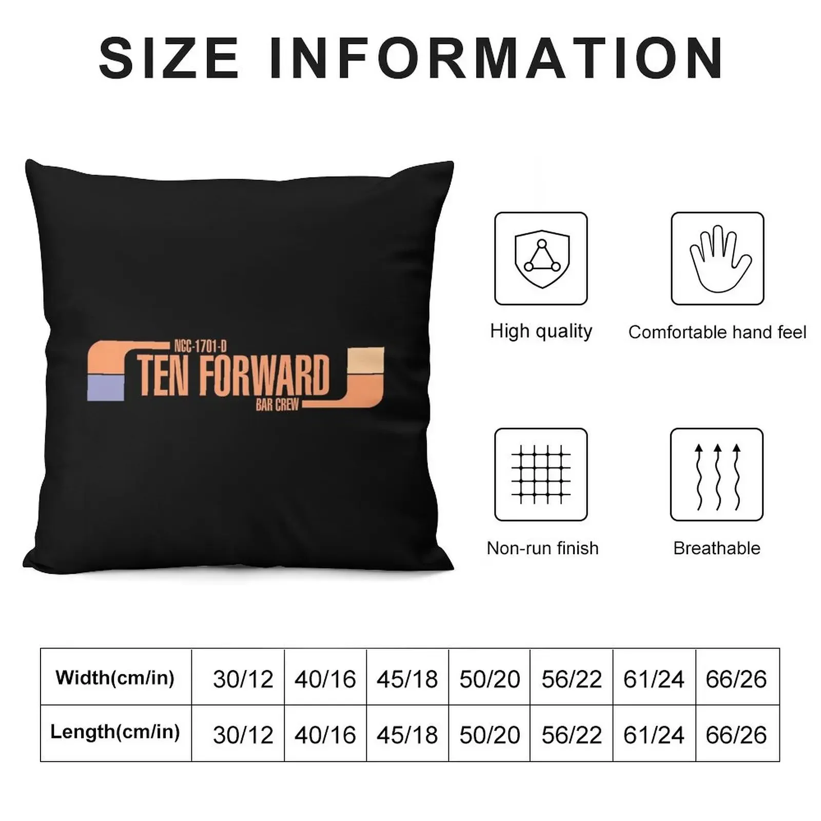 Ten Forward Bar Crew NCC 1701-D Throw Pillow Pillowcases Bed Cushions Sofa Cushions Cover sleeping pillows pillow