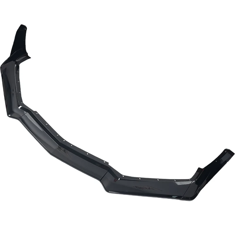 المصد الأمامي للسيارة الشفاه والجانب الجنيحات المرحلة لشروليه كورفيت C7 2014-2019 سبويلر الفاصل الكربون نمط/أسود لامع #4