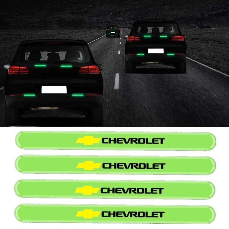 Car Body Bumper Strip Luminous Auto Door Stickers for Chevrolet Badge Aveo Cruze Malibu Cavalier Sail Sedan Trax Equinox Orlando