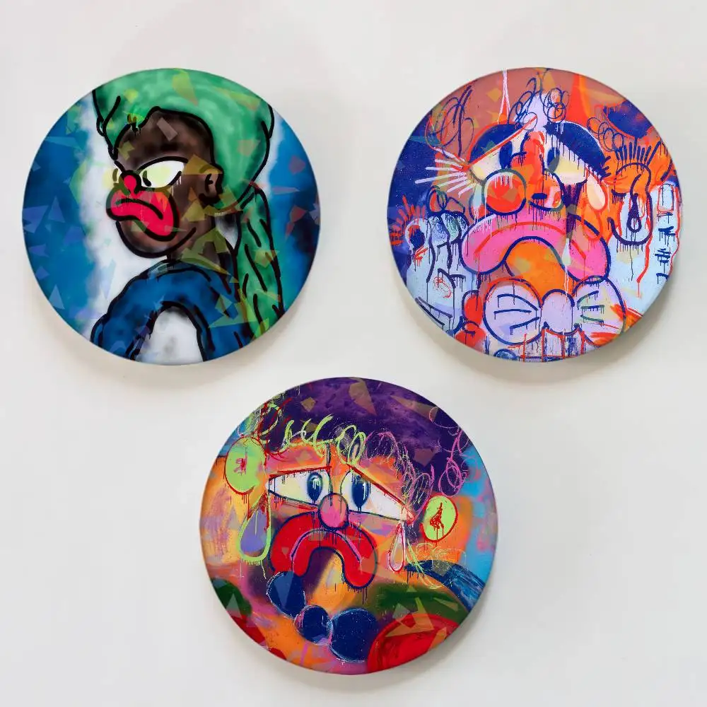 Art O-Olaolu Slawn Laser Button Pins Backpack Clothing Decor Brooch Fiction Badge Jewelry Gifts