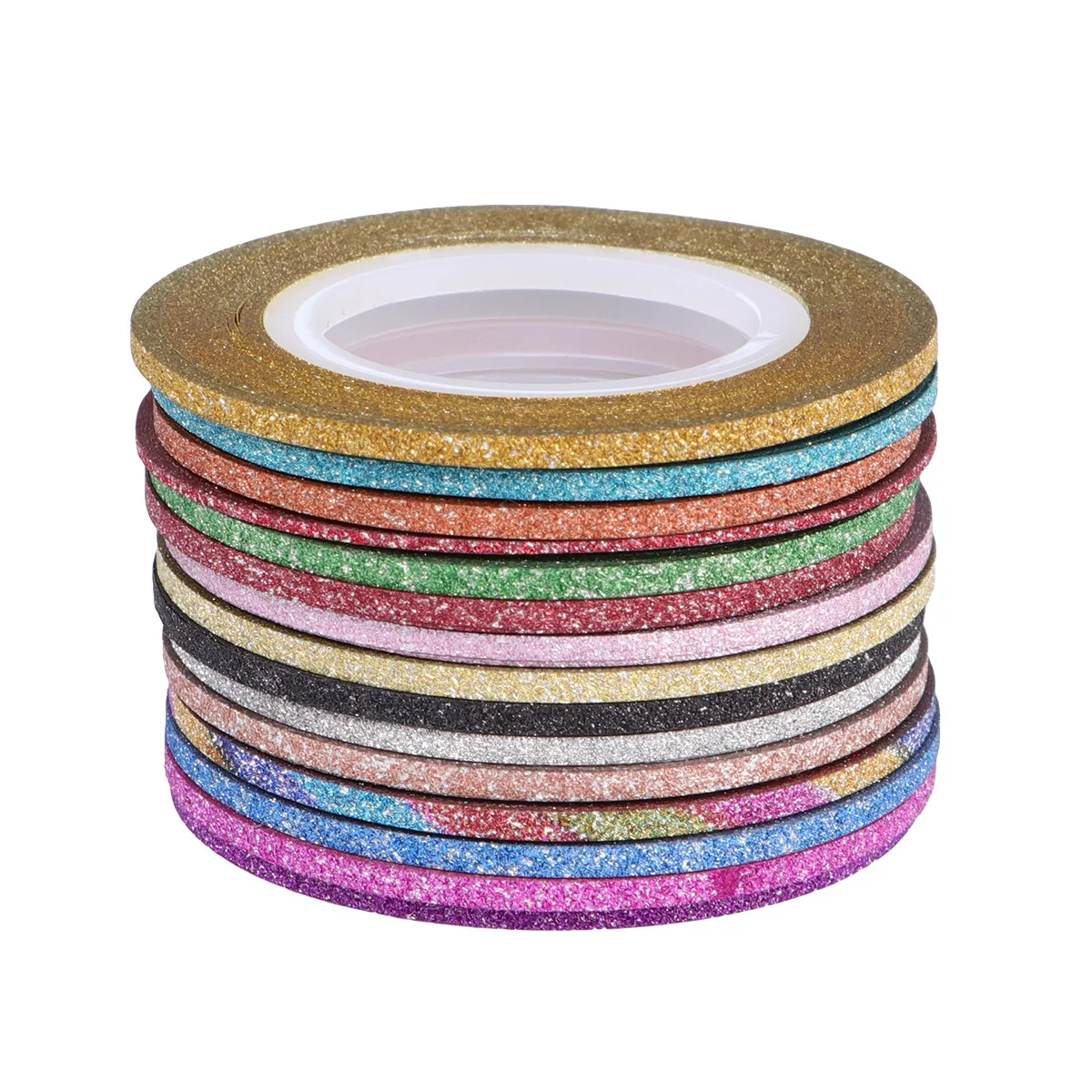 14 Rolls 1Mm Shiny Sparkle Nail Tape Self Adhesive Line Sticker for Nail Art Manicure Pedicure DIY Decoration Accessories
