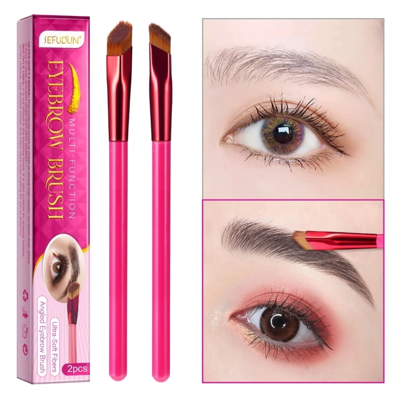 Brosse à sourcils multifonction, brosse à timbres à sourcils 4D, pinceau maquillage 2 pièces, livraison directe