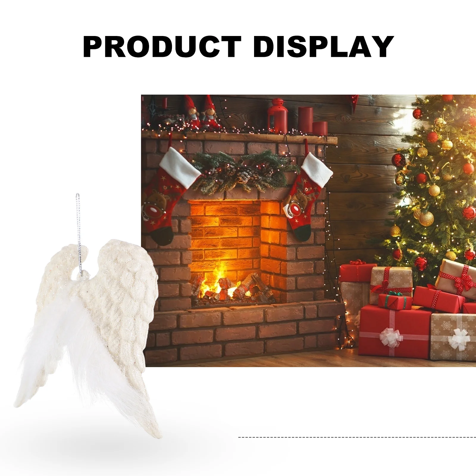 

2Pcs Christmas Ornament Environmental Friendly Xmas Tree Decoration Plastic Creative Pendants Household Decor