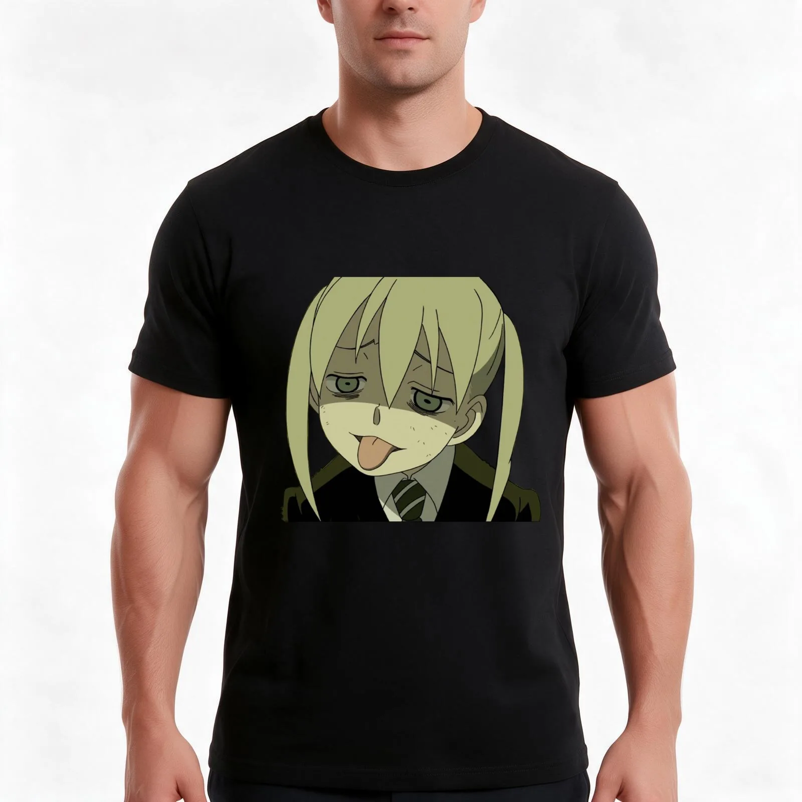 Maka Albarn T-Shirt, Summer Casual Cotton Tee, Oversized Streetwear Tops, Vintage Graphic Print, Loose Fit Short Sleeve