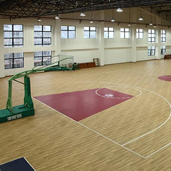 Custom PVC Sport Floor and PVC Sport Vinyl Flooring for School/Basketball Stadium; PVC Sports Flooring for Various Indoor Courts