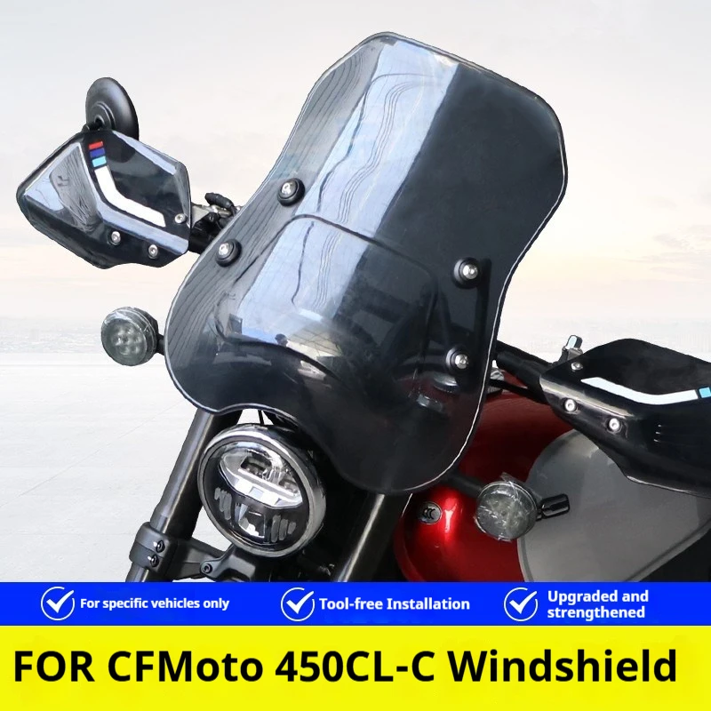 For CFMOTO 450CL-C CF400-10 Windshield Wind Deflector Hand Guards No-Drill Accesorios Moto Accessori Moto