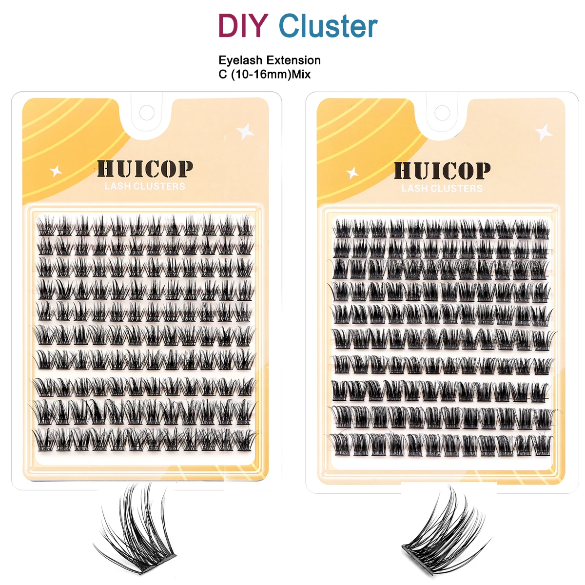 Natural Look 120pcs DIY Eyelash Clusters Waterproof Strong Hold reusable Personal Eye Lash Eyelash Extension Newbie Manga Makeup