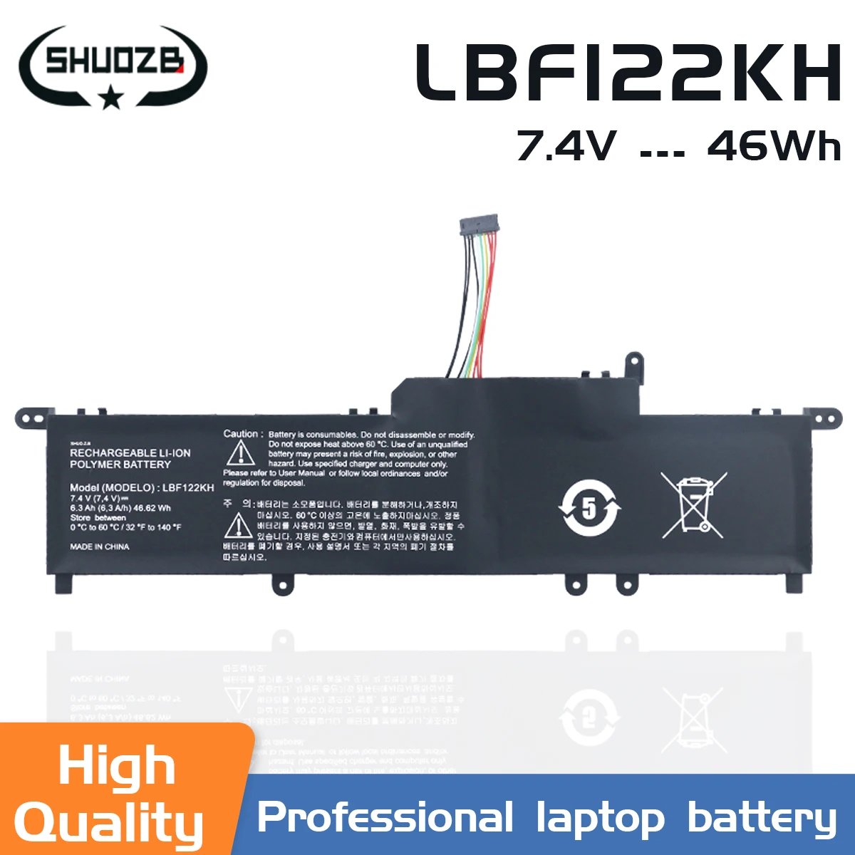 

LBF122KH Аккумулятор для ноутбука LG Xnote P210 P220 P330 Series Notebook P210-G.AE21G P210-GE25K P210-GE2PK 7,4 В 46 Втч 6300 мАч