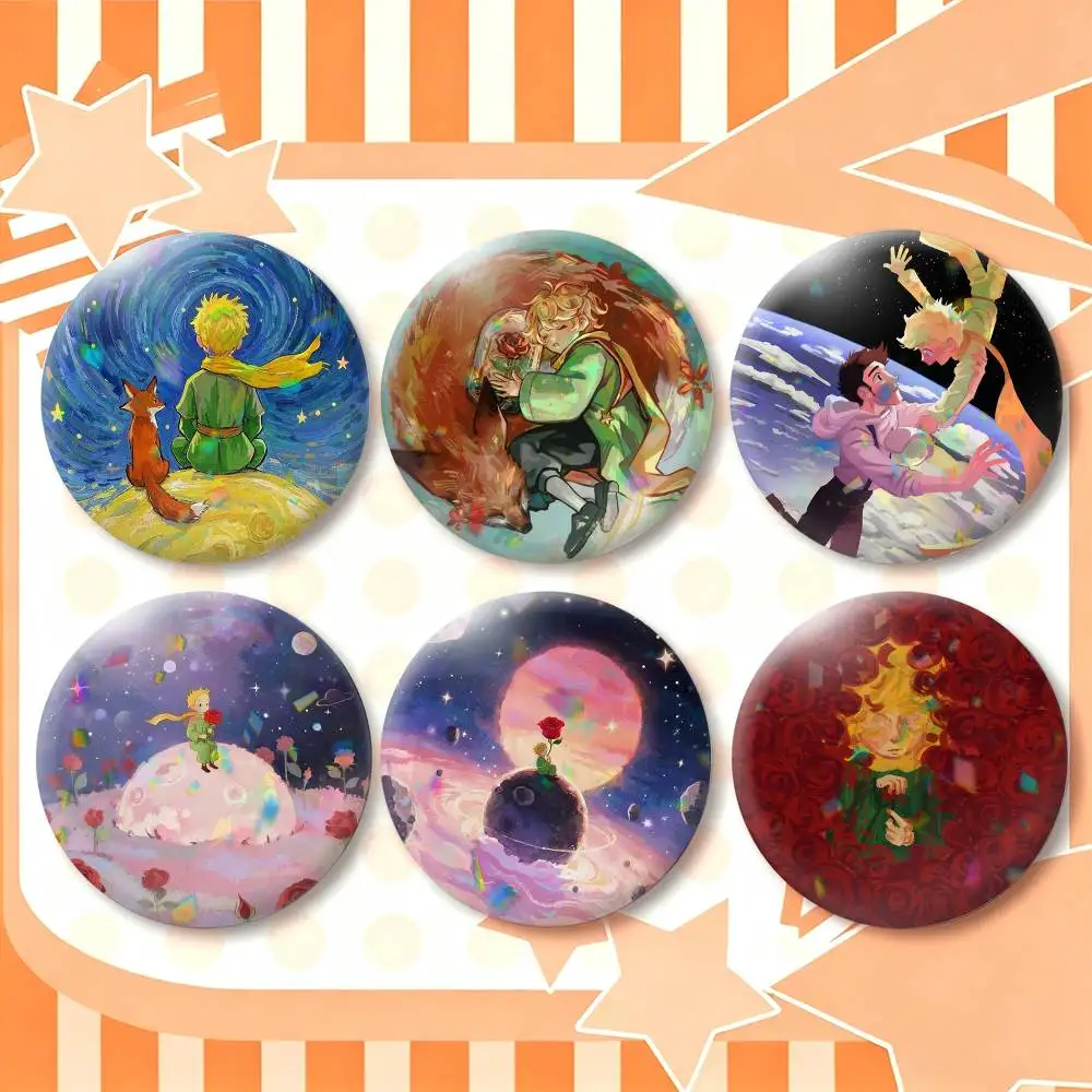Classic L-Little P-Prince-p  25 32 44 58 75mm Badges Personalized Round Brooches Pins Accessory Gift