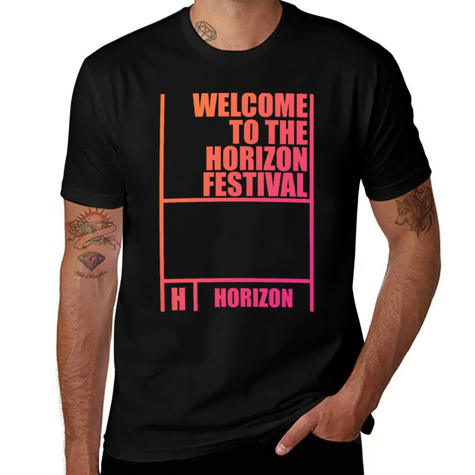 Horizon Pass Festival Color T-Shirt Modern Style Print T-Shirt