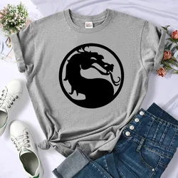 Mortal Kombat top women summer harajuku Japanese t-shirts female comic graphic clothes