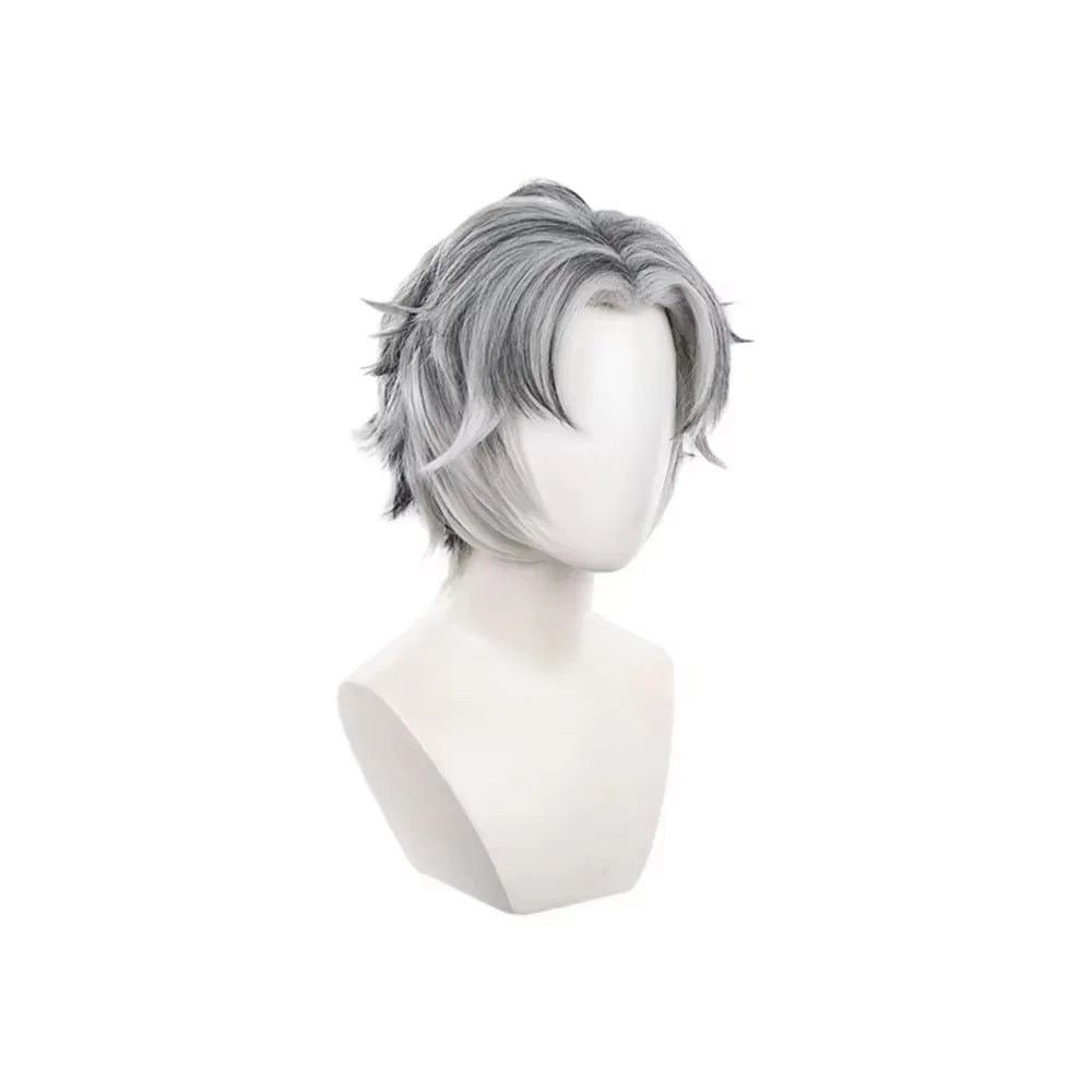 Anime Cosplay Kotaro Bokuto Pruik Korte Rechte Zwart Wit Synthetisch Haar Peluca Voor Frieren Festival Rollenspel Props
