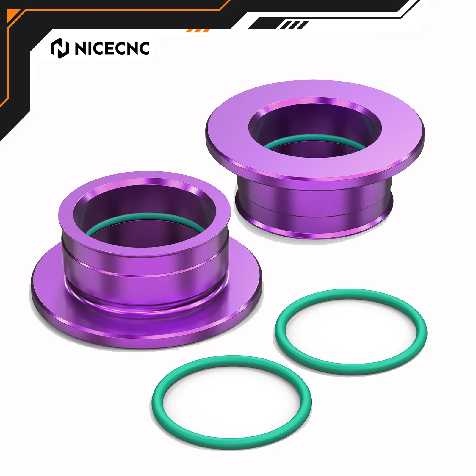 

NICECNC For Stark Varg EX MX 2024-2025 Rear Wheel Spacers Hub Collars With O-rings Electrical Motorbike 7075-T6 Aluminum Parts