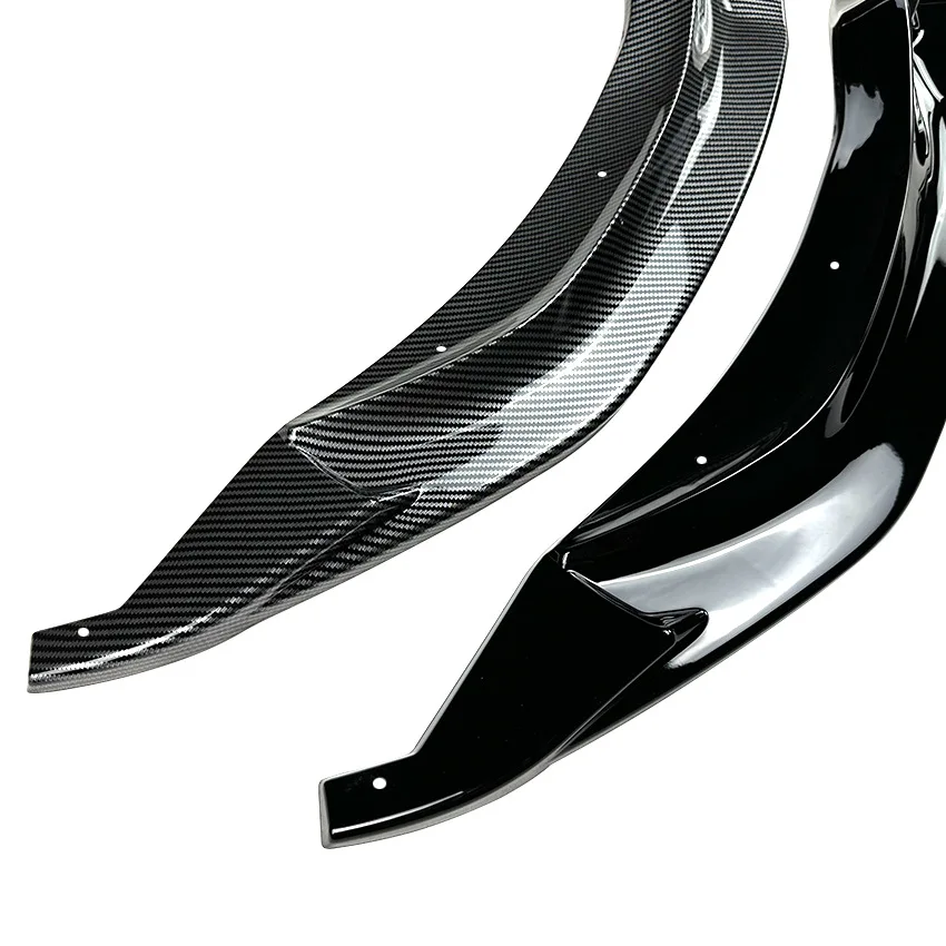 Front Bumper Spoiler Lip Body Kit, preto brilhante, acessórios de fibra de carbono, divisor para BMW F80 M3 F82 F83 M4, 2015 a 2020