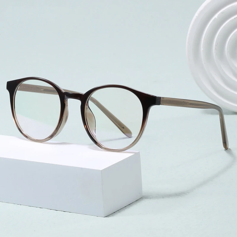 نظارات معدنية بأرجل معدنية وحافة من الأسيتات للنساء إطار نظارات طبية على شكل عين القطة نظارات بصرية للنساء