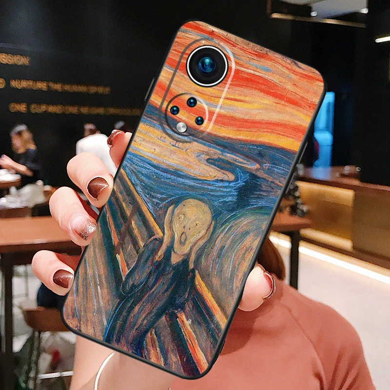 The Scream By Munch For Honor X8 X7 X9 a 50 70 90 Magic5 Lite Huawei P60 P40 P20 P30 Pro P Smart Nova 9 5T Case