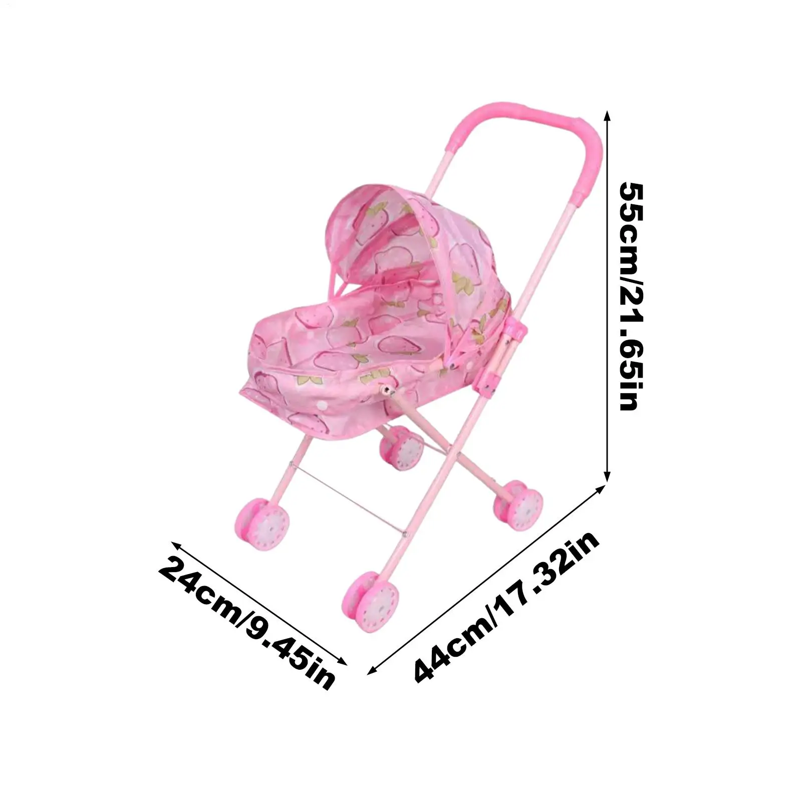 Коляска для куклы, коляска для ролевых игр с навесом, реалистичная складная коляска для детей, для мальчиков и девочек, для дома, путешествий, вечеринки, дня рождения