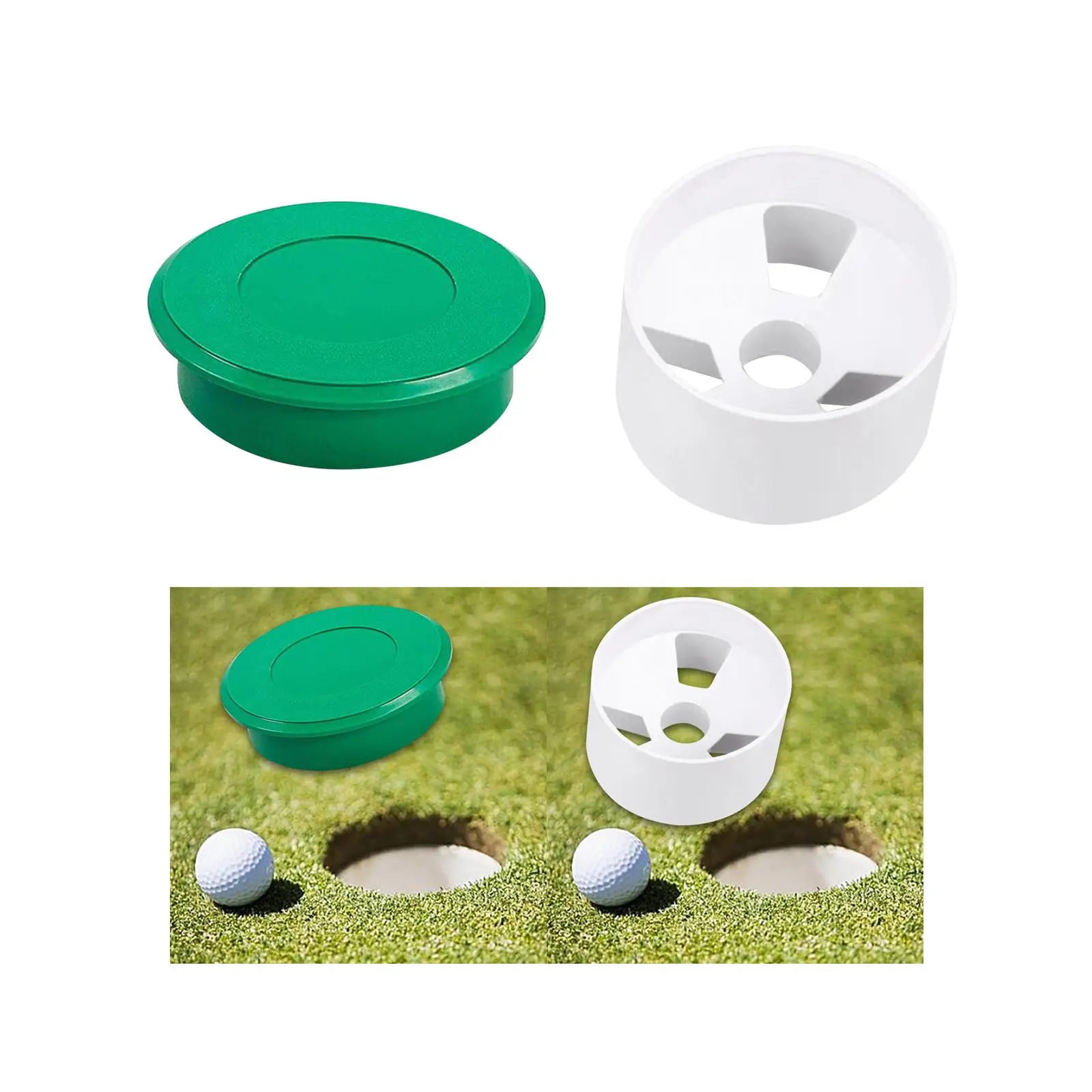 Golf Cup Cover Set Practice Training Aid Yard Golf Putting Putter Cup Flag Hole Cups for Golf Lover Backyard Outdoor Activities