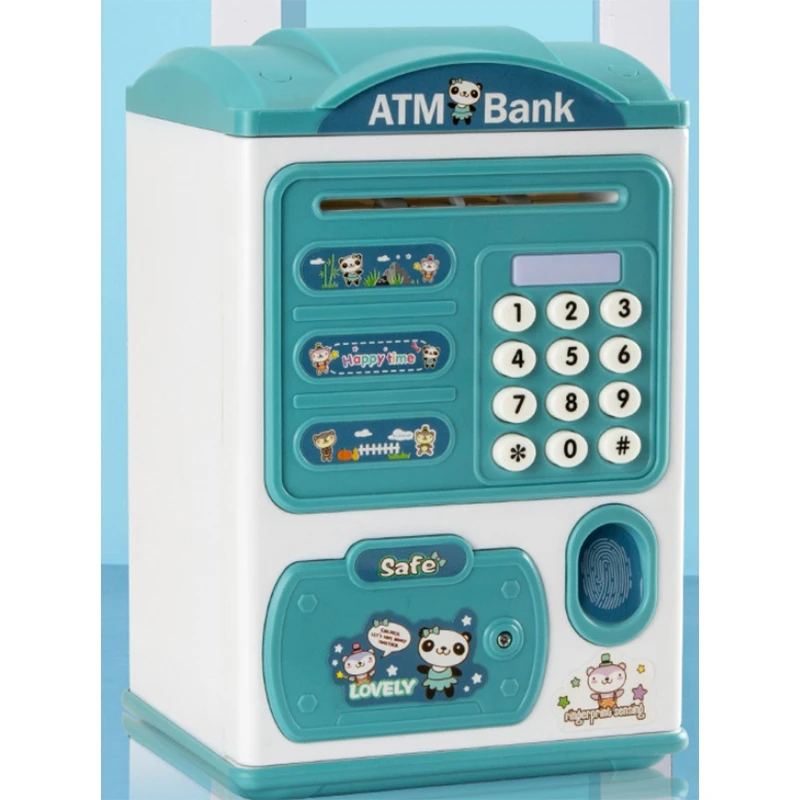 Piggy Bank,Coin Fingerprint With Password,Electronic Coin Savings Box,Automatic Coins Savings Bank,ATM Savings Bank