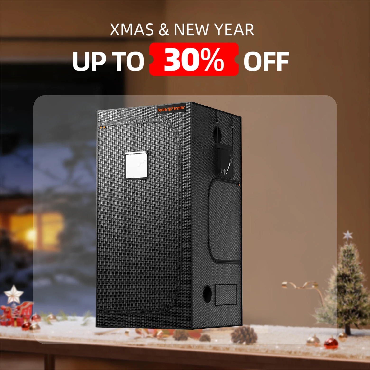 

Spider Farmer 90cm x 90cm x 180cm Indoor Grow Tent 1680D Hydroponic Plant Room for Optimal Plant Growth & Climate Cont