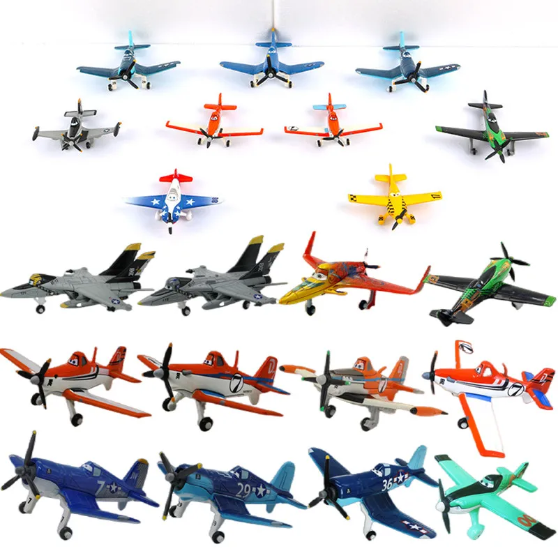 Aviones de Pixar: Dust Crophopper Ishani ‌   Skipper Dottie Ehsani - Modelo de Avión de Combate Clásico de Metal Fundido a Presión, Juguetes, Regalos de Cumpleaños