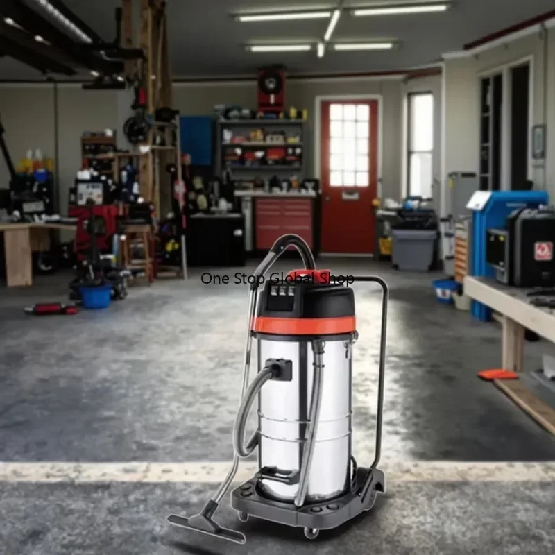 5400W High-Power Dual-Use Cyclone Vacuum Cleaner 100L Bag for Industrial Garages Houses Hotels Car Dry Wet Handheld US Plug