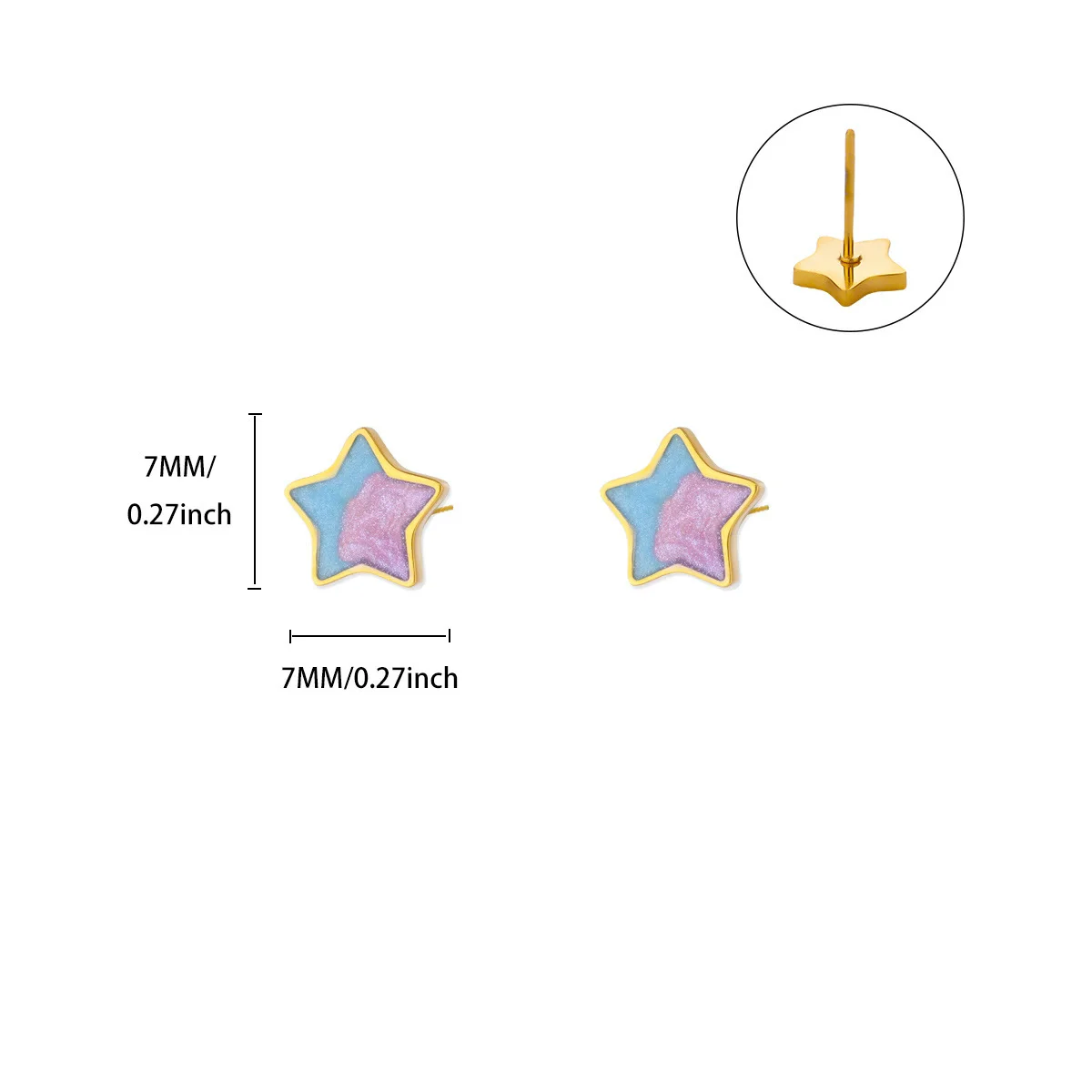 لطيف النفط نازف ستار أقراط للنساء الفولاذ المقاوم للصدأ الذهب اللون ثقب القرط 2025 الاتجاه الجديد موضة مجوهرات الزفاف #3