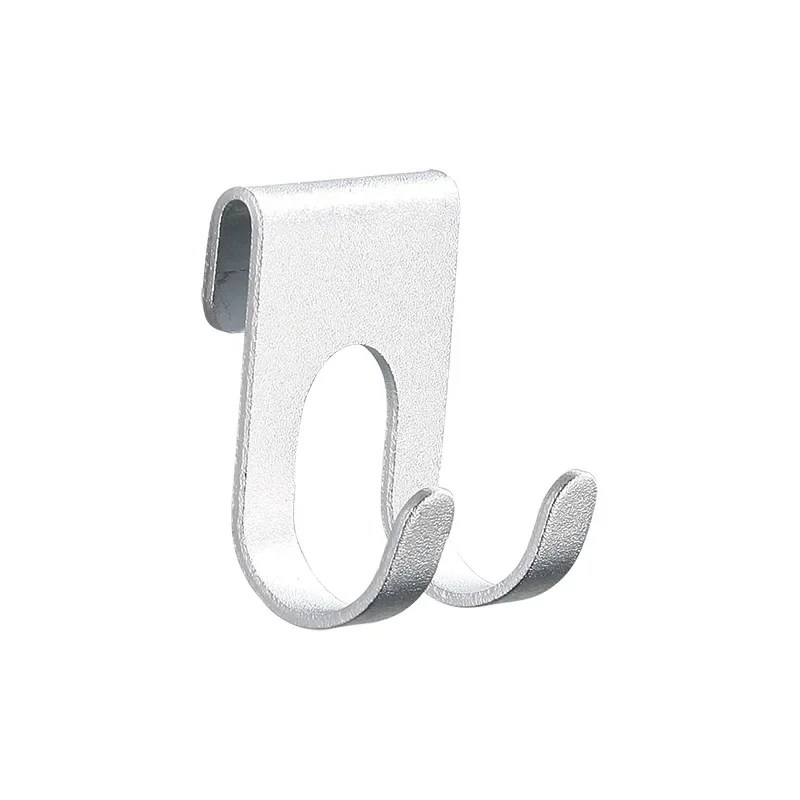 1pc Aluminum Hook Shower Glass Door Hook Free Hole Towel Rack Hanger Key Organizer plug Shaver Holder Rack Hook