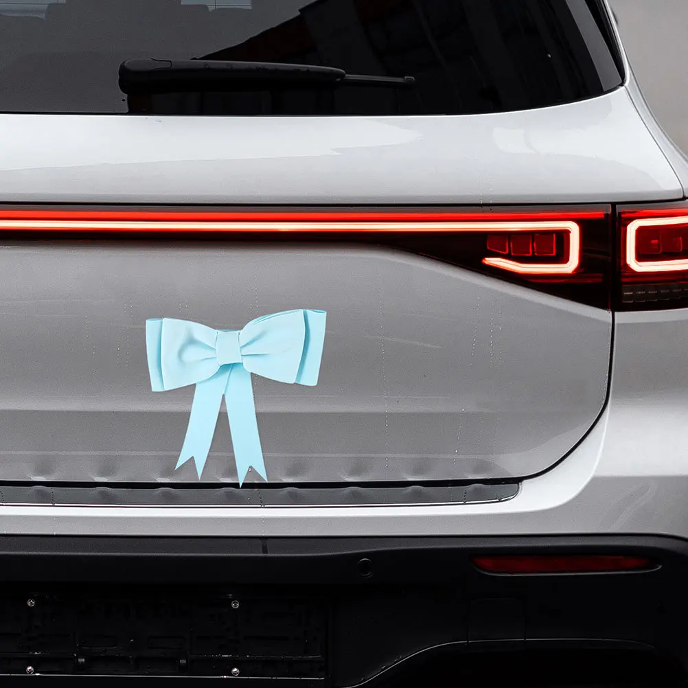 

2Pcs Automotive Bowknot Pendants Cute Car Tail Decoration Strong Adhesive Hanging Trim for Motorcycle Wedding Vehicle Decor
