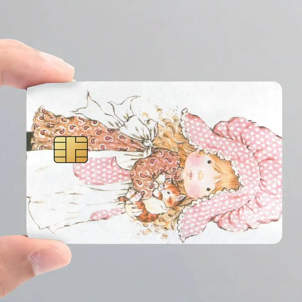 Cartoon Sarah Kay Poster Credit Card Skin Stickers for Bank Access Protective Film Cover Sticker Surprise Gift