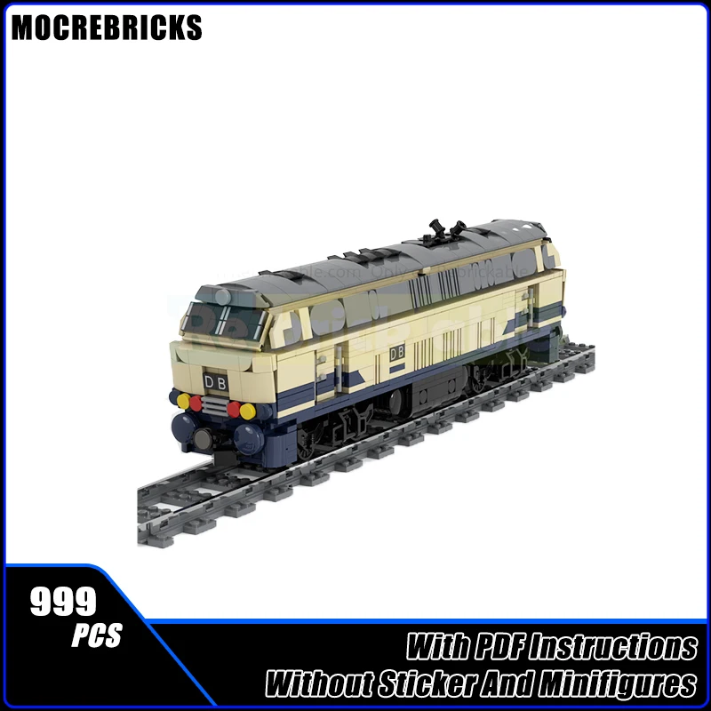 

MOC Germany Railway 218 Type Train Carriage Model DIY Building Block Assembly Technology Bricks Toys For Children's Gifts