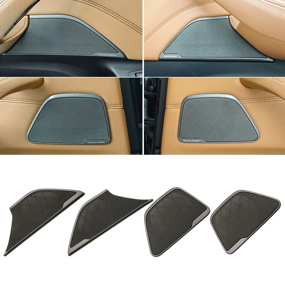 For Harman Kardon Interior Door Horn Loudspeaker Sound Audio Speaker Grill Cover For BMW 5 6 Series G30 G32 520 525 528 535 630i
