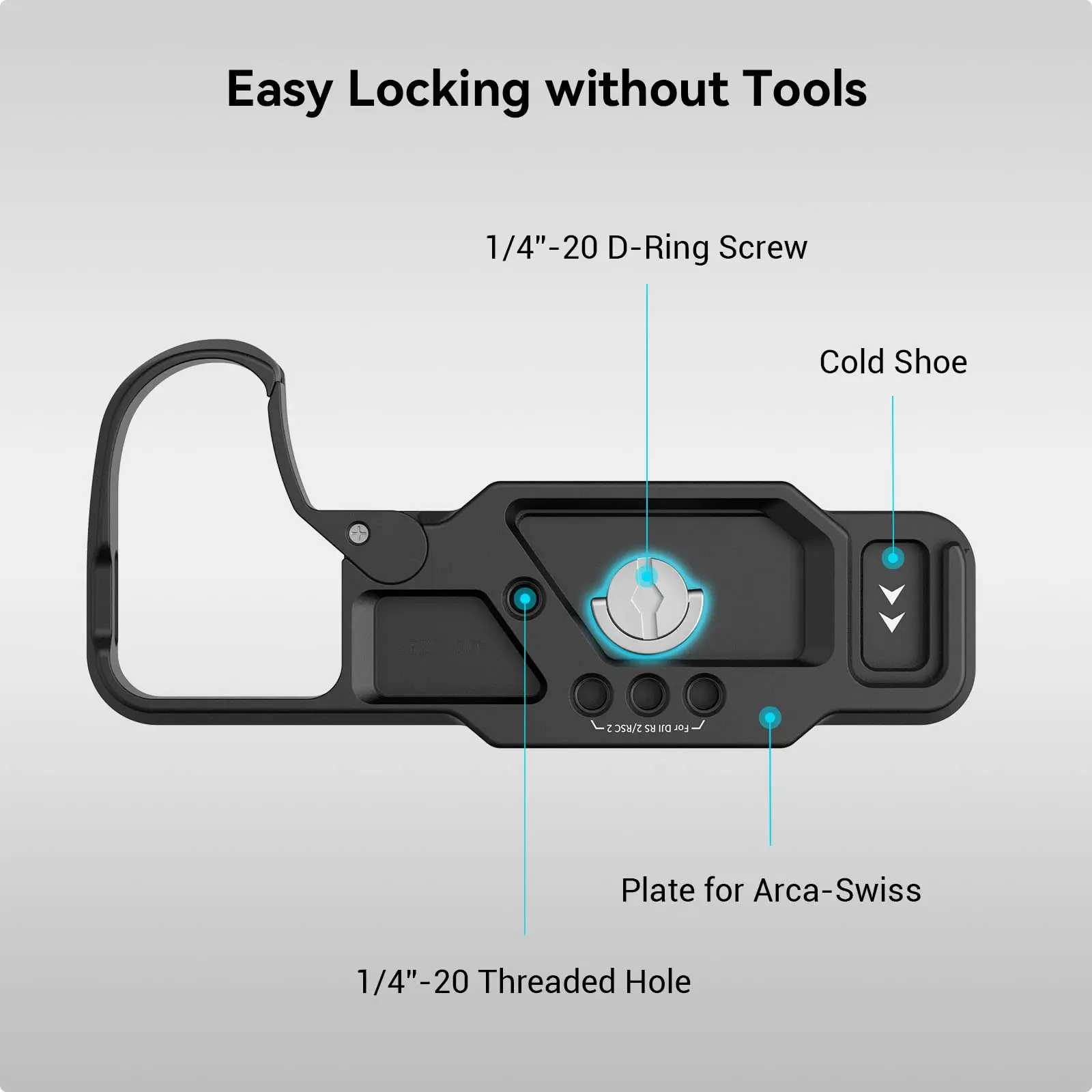 SmallRig Z 30 Baseplate for Nikon Z 30 Camera with Built-in Cold Shoe Mount and Quick Release Plate for Arca-Swiss -3857