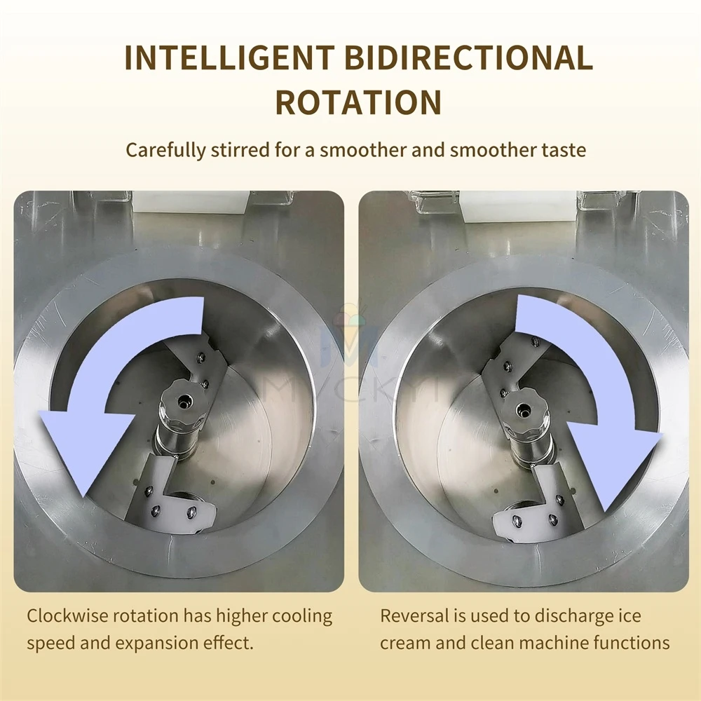 Mvckyi 6L Small Commercial Decktop Hard Ice Cream Machine/italian Ice Cream Maker Machine For Business/Freezing Equipment