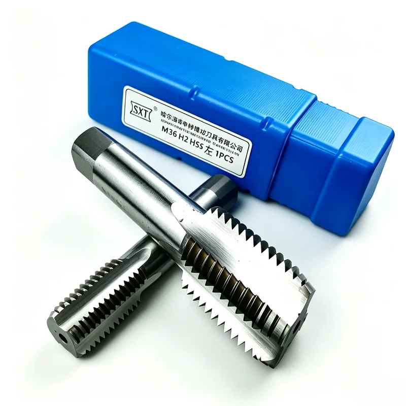 HSS Left-hand metric straight groove tap M31-M55, used for machine tool metal internal thread tapping tool