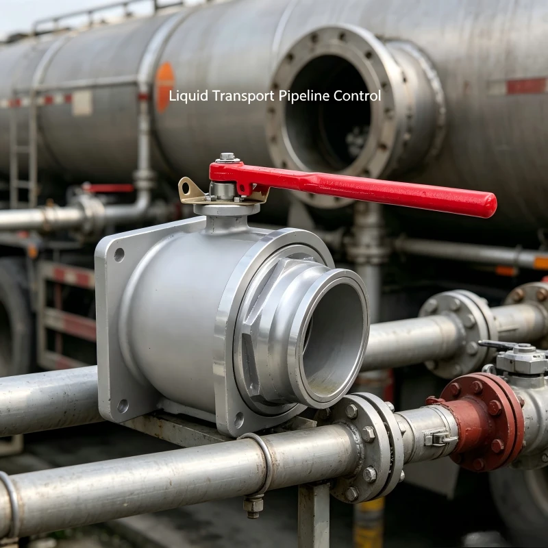 Square Aluminum Alloy Straight Ball Valve Water Pipeline Fitting For Sprinkler Sewage Suction Truck Maintenance Accessory