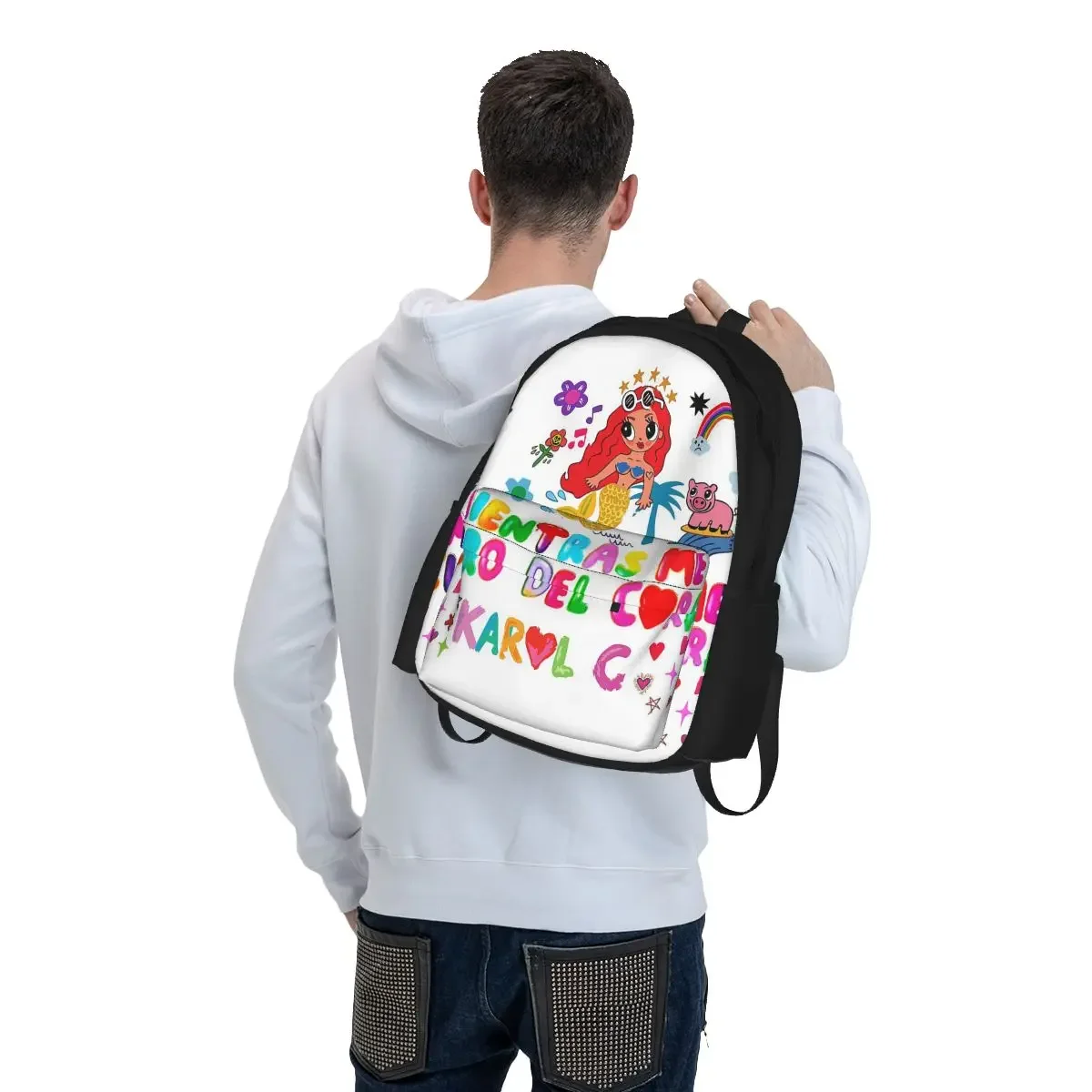 Karol G Manana Sera Bonito Mochilas para Meninos e Meninas, Bolsas Escolares para Estudantes, Mochila Infantil dos Desenhos Animados, Bolsa de Ombro de Viagem