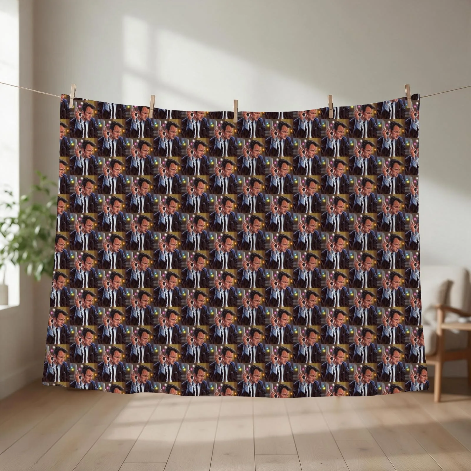 quentin-tarantino-throw-blanket-couch-cozy-soft-plush-fuzzy-picnic-outdoor-blanket