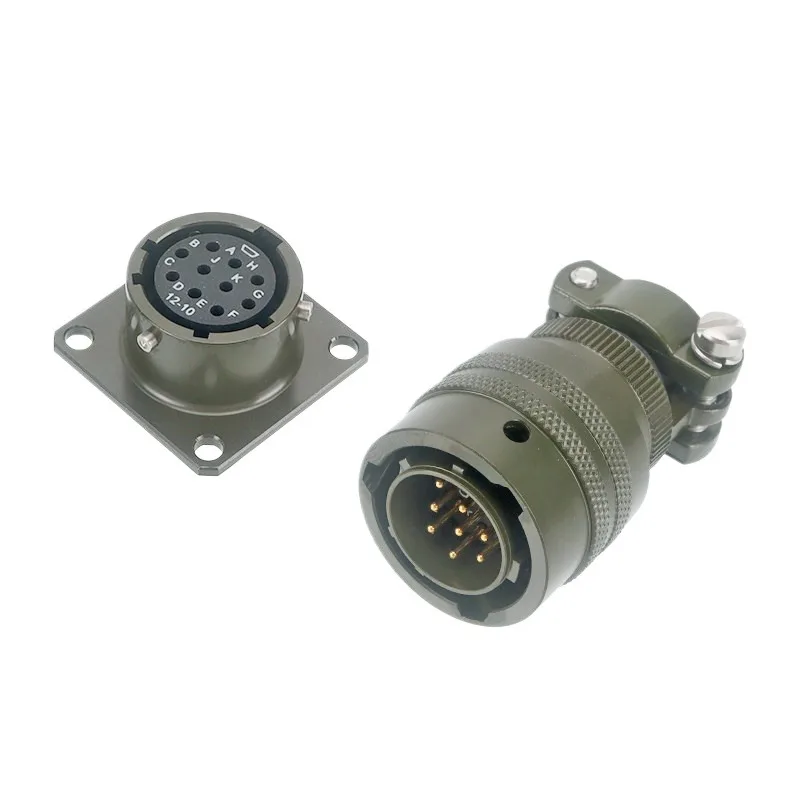 ms3112‑12‑10-ms3116e-10ピン円形航空プラグソケット工業用バヨネットコネクタ用