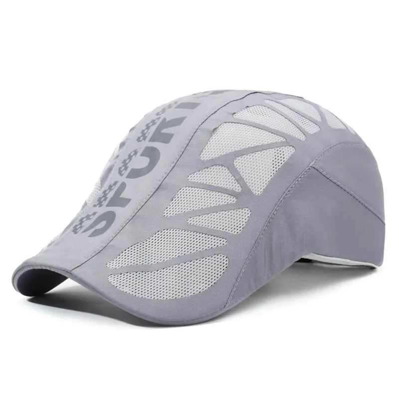Sommer Neuheit SPORT Buchstaben-Frontpanel-Kappe für Herren Atmungsaktives Mesh Schnelltrocknende Sonnenhut Outdoor UV-Schutz Baseballkappe – Detail 8