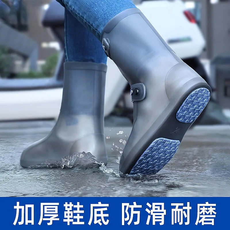 Regens tiefel abdeckungen wasserdichter rutsch fester Schuh überzug cubre zapatos para la lluvia de silicona cubierta ipermeable para lluvia xxl