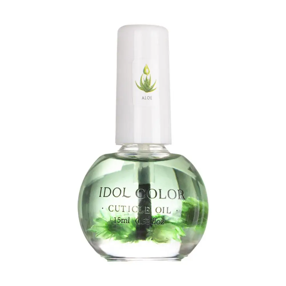 New 15ml Nail Cuticle Oil with Dried Flower Nourishment Oil Soften Cuticle Revitalizer Oil Nail Polish Nutrition Oil for Wo P3I5